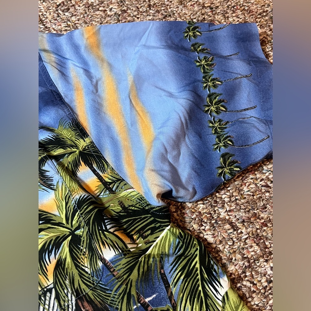 Big Dogs Vintage Hawaiian Shirt Tropical Beach Car Graphic Blue Large - Picture 6 of 12